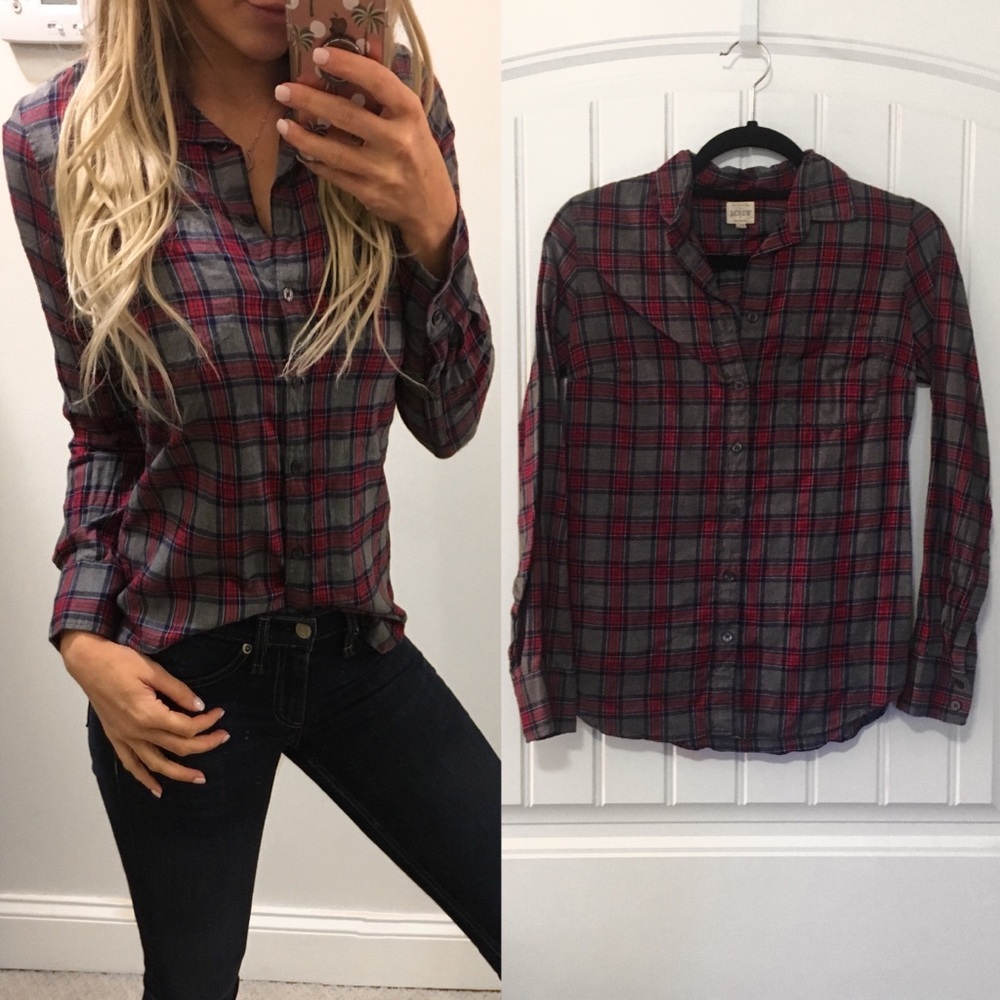 J. Crew ‘The Perfect Shirt’ Plaid Shirt XS